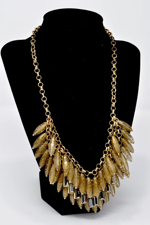Vintage Gold Speckle Necklace - image 2