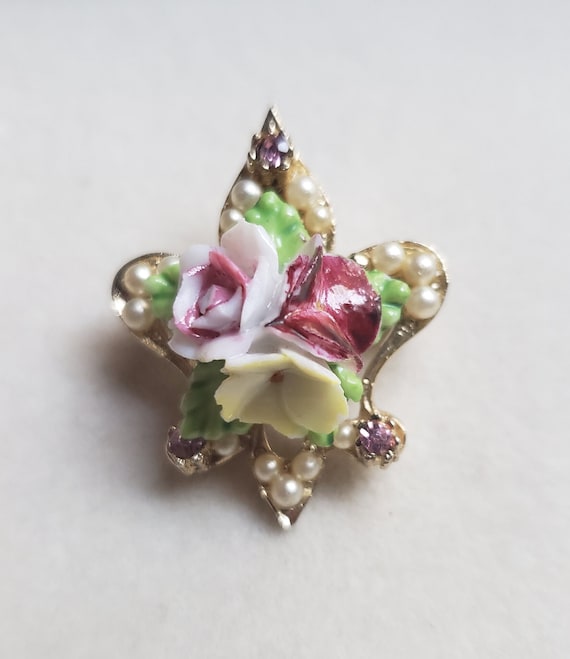 Double Signed Coro Brooch