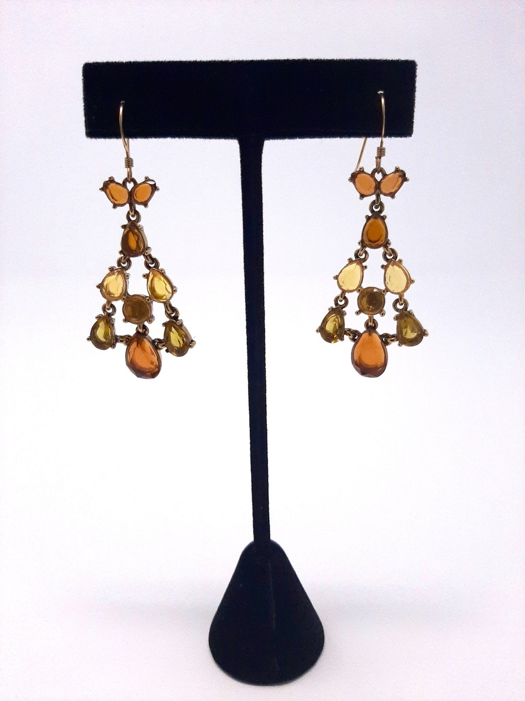 Boucles D'oreilles Vintage Signées MONET - Dorées, Occasion, Bijou Rétro élégant