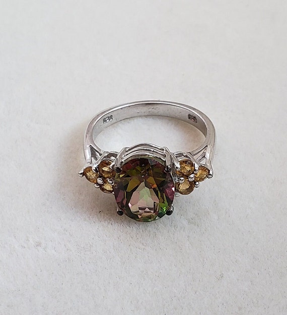 Mystic Topaz and Sapphire Ring - image 5