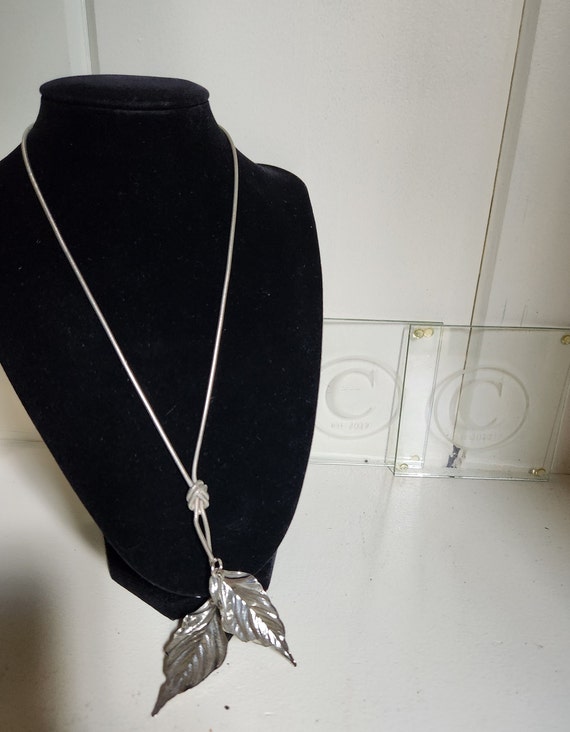 Artisan Silver Leaf Necklace