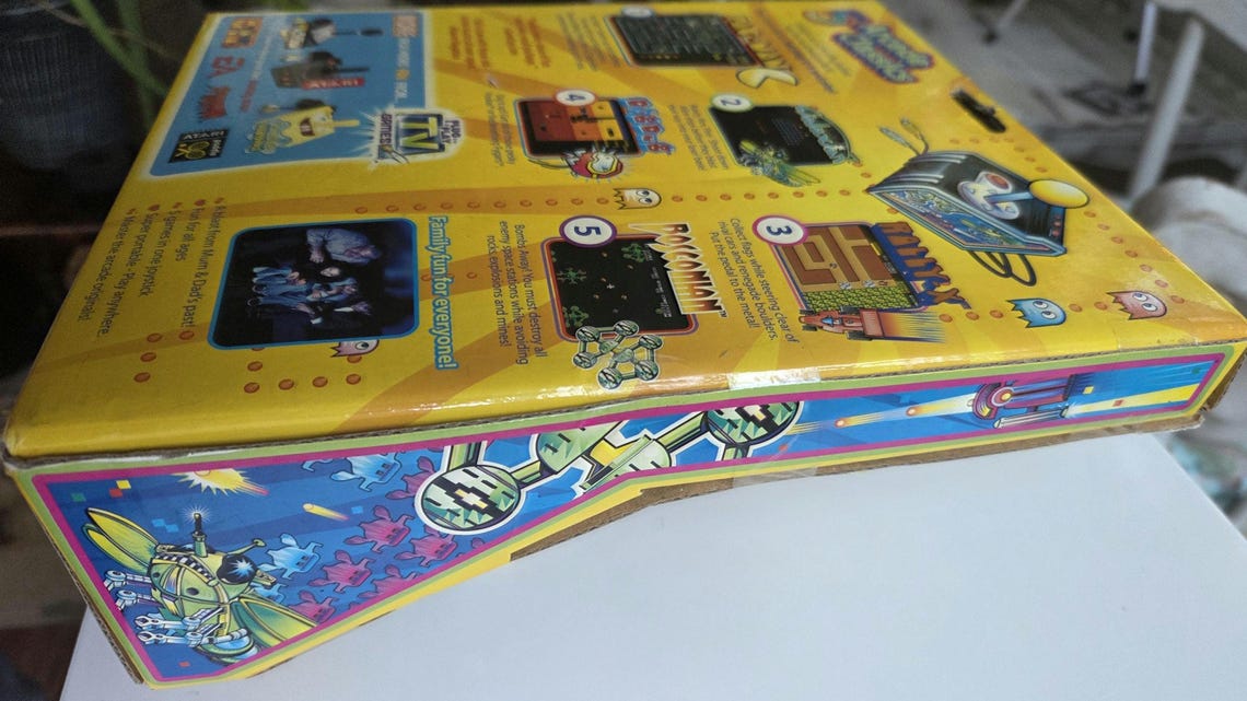 Vintage 2003 Namco Pac-Man Plug It In & Play TV Games Controller | New Old Stock Factory Sealed Retro Arcade 5-in-1 Joystick | JAKKS Pacific, foto 3 di 5