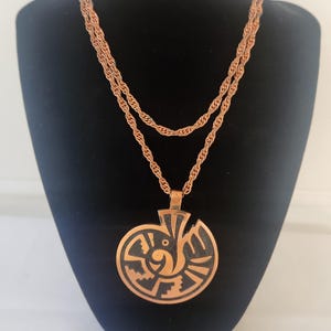 Copper Stepped Meander Necklace