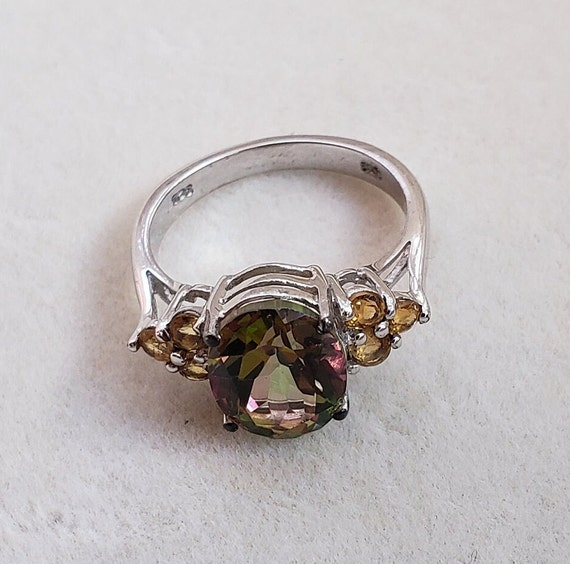 Mystic Topaz and Sapphire Ring - image 3