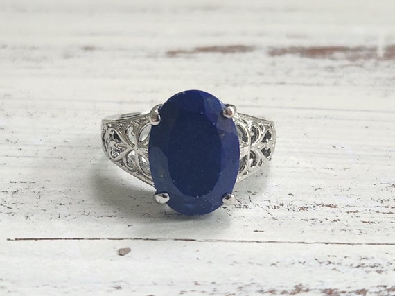 Lapis Lazuli Silver Ring - image 2