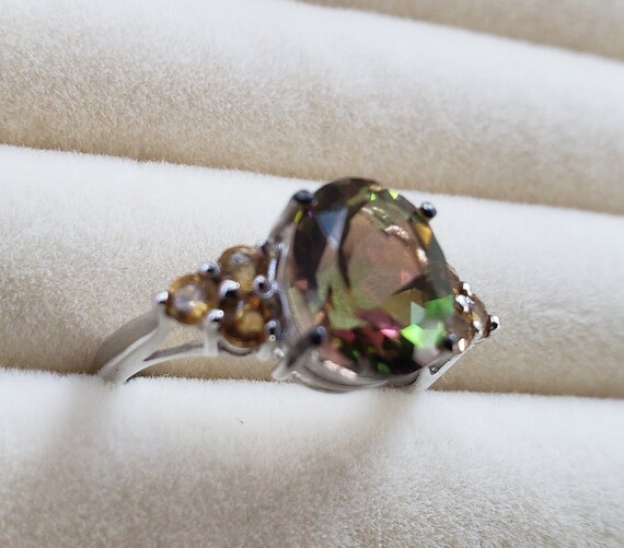 Mystic Topaz and Sapphire Ring - image 2