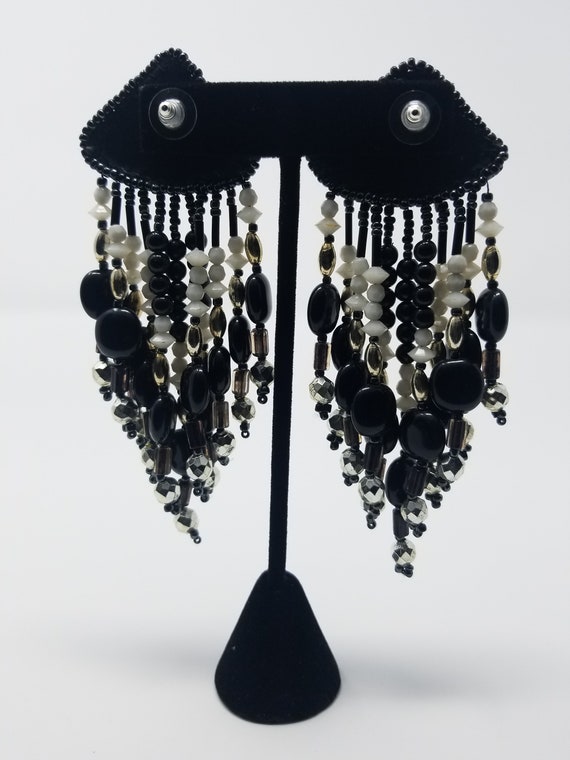 Beaded Tassel Earrings - image 2