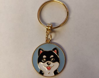 Super słodki czarny breloczek do kluczy Shiba Inu Dog, idealny na prezent urodzinowy, do plecaków, torebek lub torebek, prezent dla najlepszego przyjaciela, chłopaka, dziewczyny