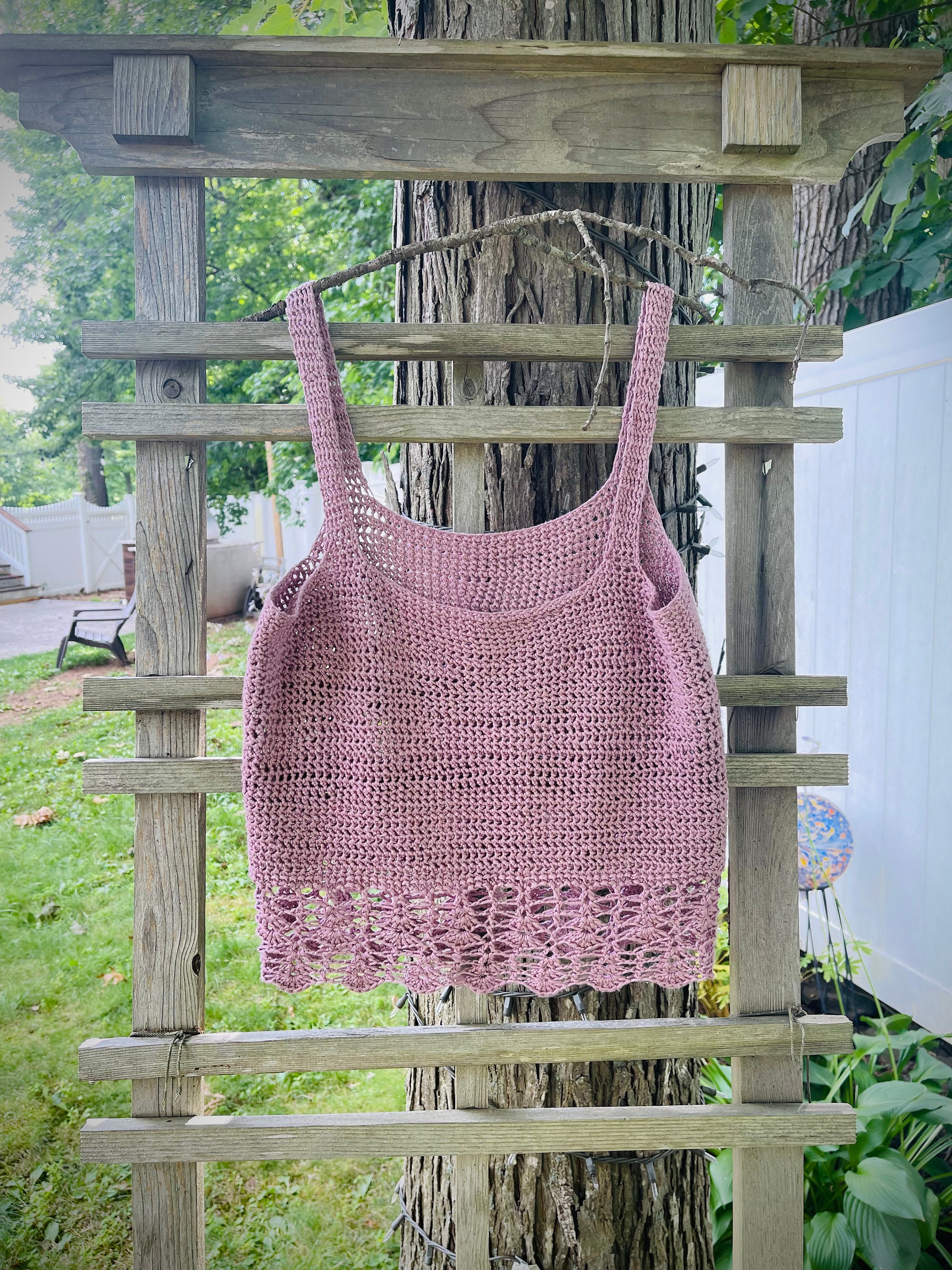 Crochet Lace Tank Top Pattern, Fast Crochet Top Pattern, Full Coverage