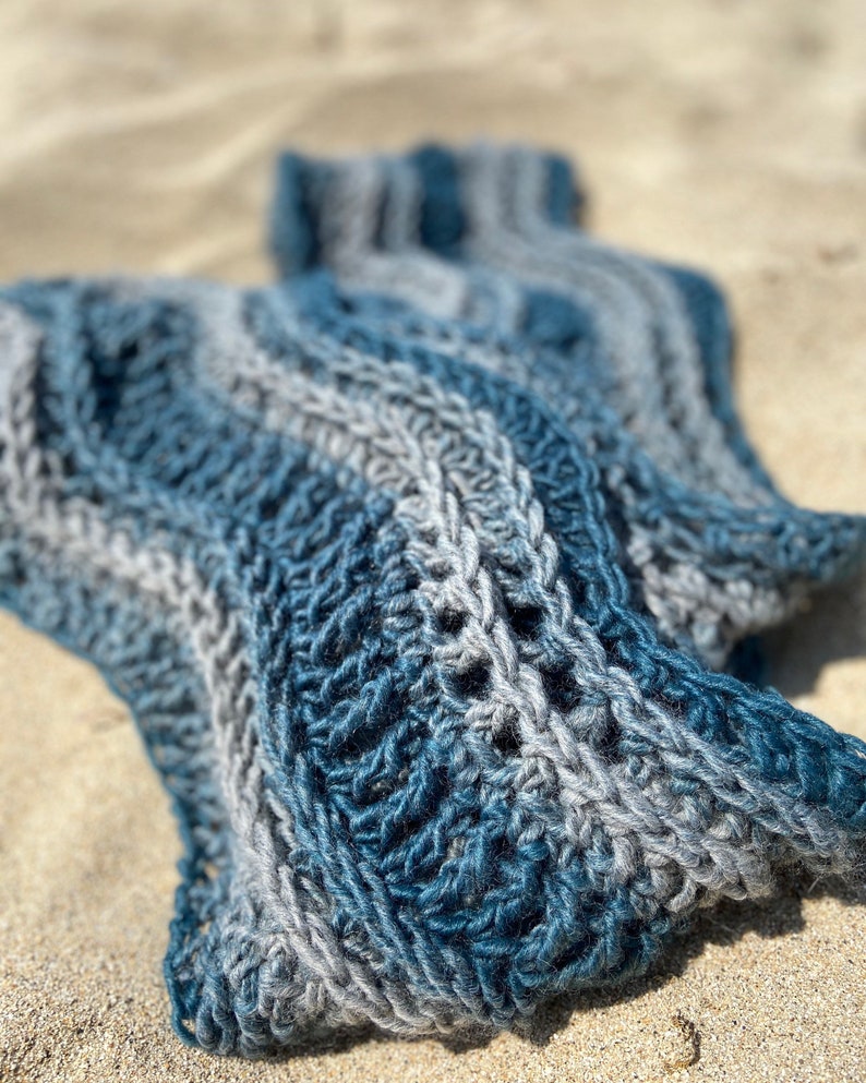 Winter Tide Infinity Scarf crochet pattern listing photo by TigersEyeHandmade