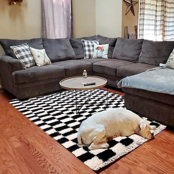 Checkered Rug Etsy Australia