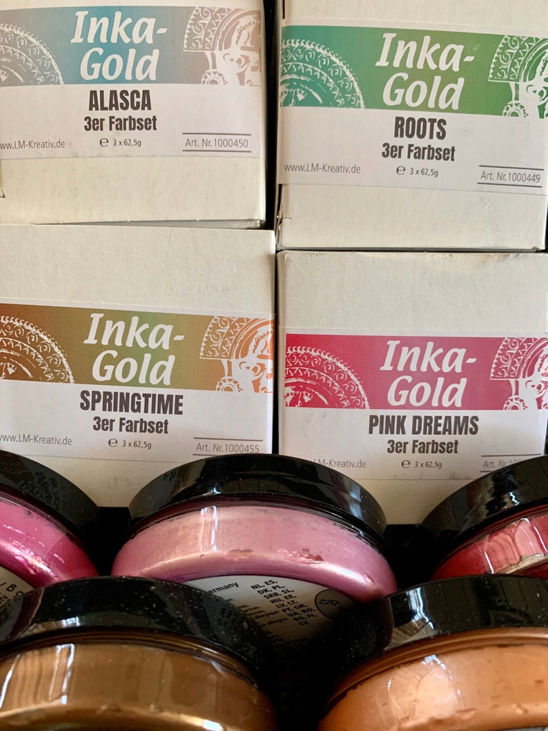 Inka Gold Craft Paint set of 3 by Viva Decor made in Germany Etsy