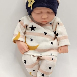 NUEVOS conjuntos de mini muñecas de silicona de 7 pulgadas, suéteres, ropa de vestir, ropa nueva de silicona para muñecas reborn, ropa reborn personalizada cosida a mano