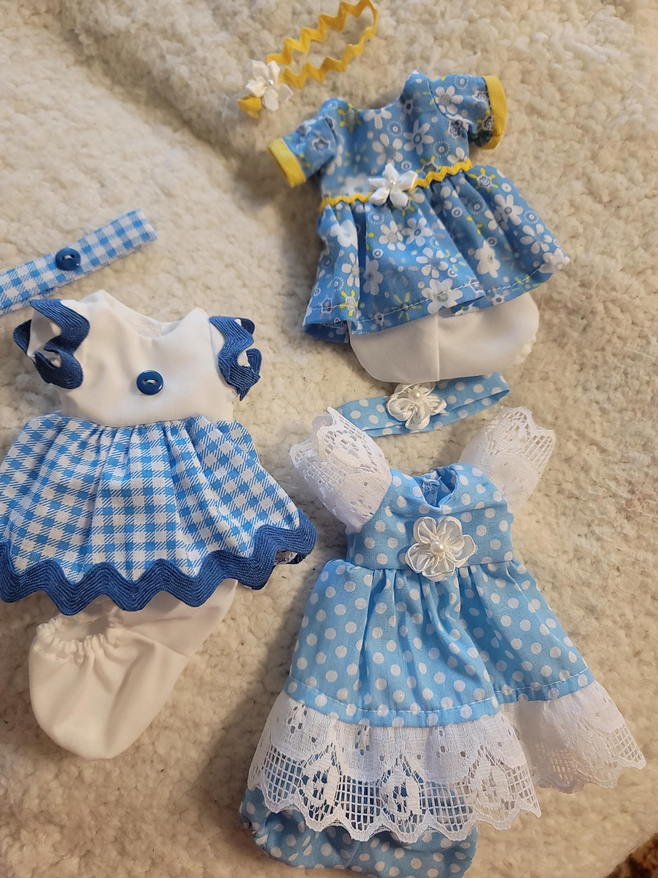 NEWest 7" Silicone Mini baby Doll outfits jumpers DRESS CLOTHES new silicone baby reborn doll clothes hand sewn custom reborn clothes