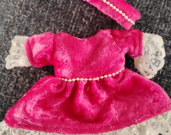7&quot; Silicone Doll VALENTINES DAY DRESS 1 Set Mini silicone baby reborn doll clothes hand sewn Girl custom reborn clothes cupid valentine