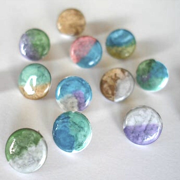 MARBLED PUSH PINS/Thumb Tacks/Drawing Pins for Notice/Message/Bulletin Board/Wall