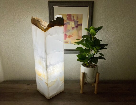 Onyx Stone Table Lamp Nightstand Lamp Desk Lamp Beautiful