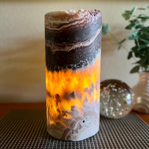 Onyx Stone Lamp | Luxury Accent Light, Warm Ambient Table Lamp, Home Decor