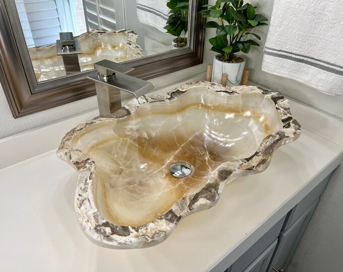Onyx Sink Stone Sink Vessel Sink Bathroom Sink Vanity Sink Stone Vessel
