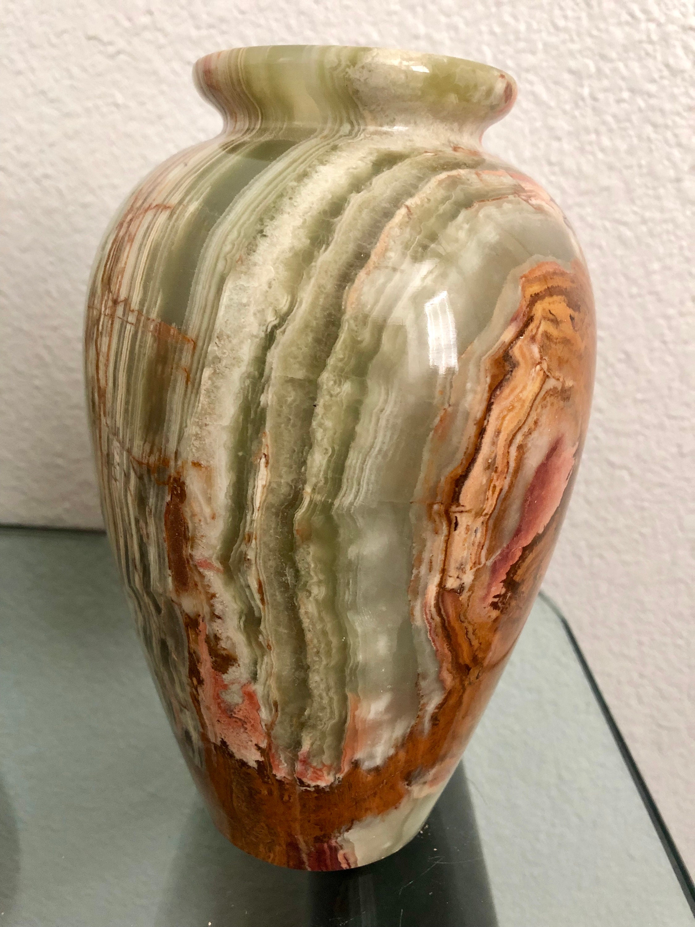 3 Onyx Flower Vases for Home Decoration small Etsy