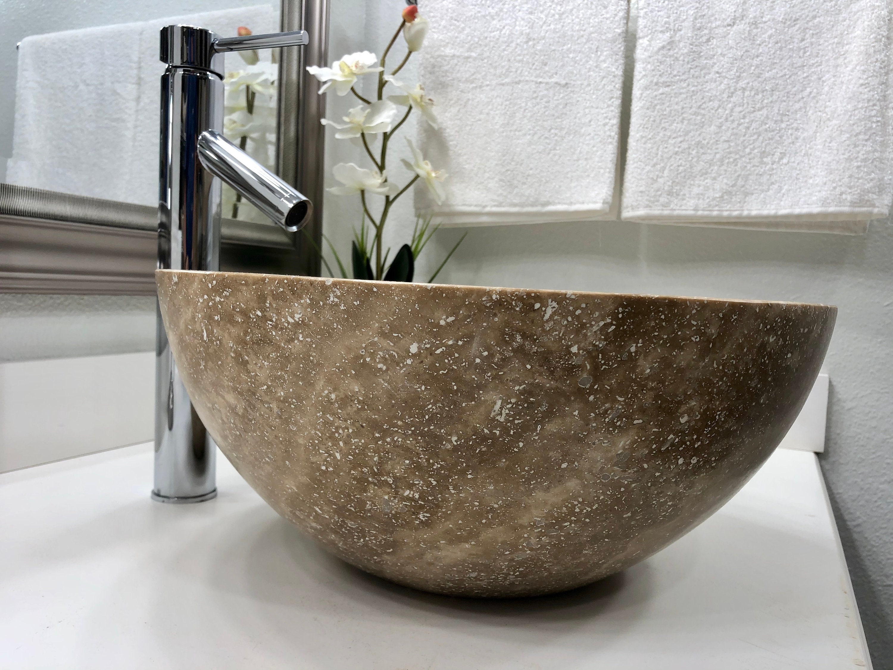 Natural Stone Sink | Travertine Sink | Vessel Sink