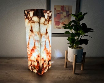 Hand Carved Onyx Table Lamp – Natural Stone, Bedroom or Living Room Accent