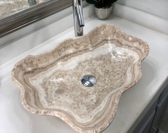 Onyx Sink | Stone Sink | Bathroom Vessel Sink | Bathroom Sink | Vanity Sink | Countertop Sink | Vessel Sink | Bowl | Modern Sink | Basin