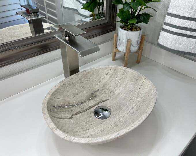 Travertine Sink Vessel Sink Stone Sink Bowl Sink Vessel Sink for
