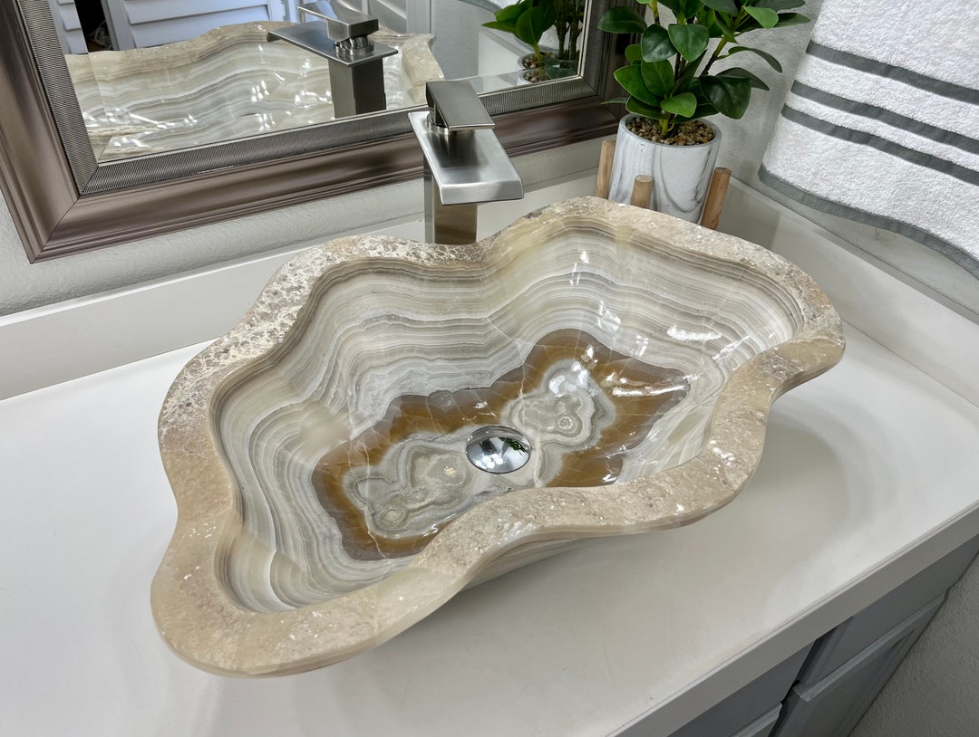 Stone Sink Vessel Sink Onyx Sink Vessel Sink for Bathroom Onyx Stone