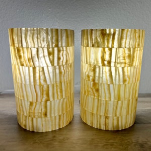 2 Wall Onyx Covers - Onyx Covers for Wall Lightbulbs - Wall Sconces - Wall Lamps - Sconces - Onyx Covers - Alabaster Lamps - Onyx Lamps