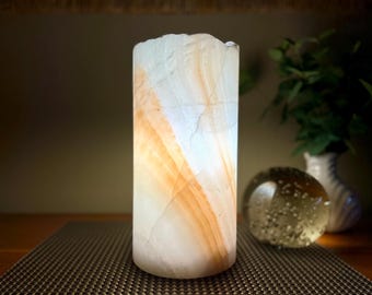 Onyx Stone Lamp | Warm Ambient Table Lamp, Home Decor, Modern Accent Light