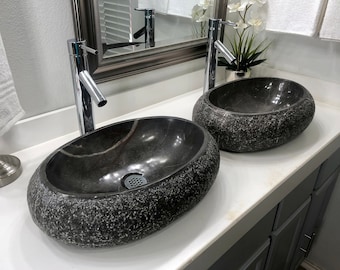 2 Natural Stone Sinks | San Luis Marble Sinks | Bathroom Sinks | Vessel Sinks | Vanity Sinks | Countertop Sinks | Handmade Sinks | Bowl Sink