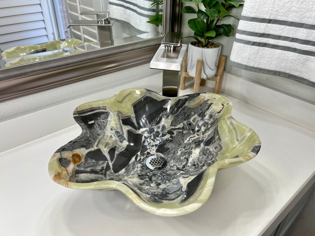 Onyx Vessel Sink Stone Sink Onyx Sink Vessel Sink for Bathroom Onyx