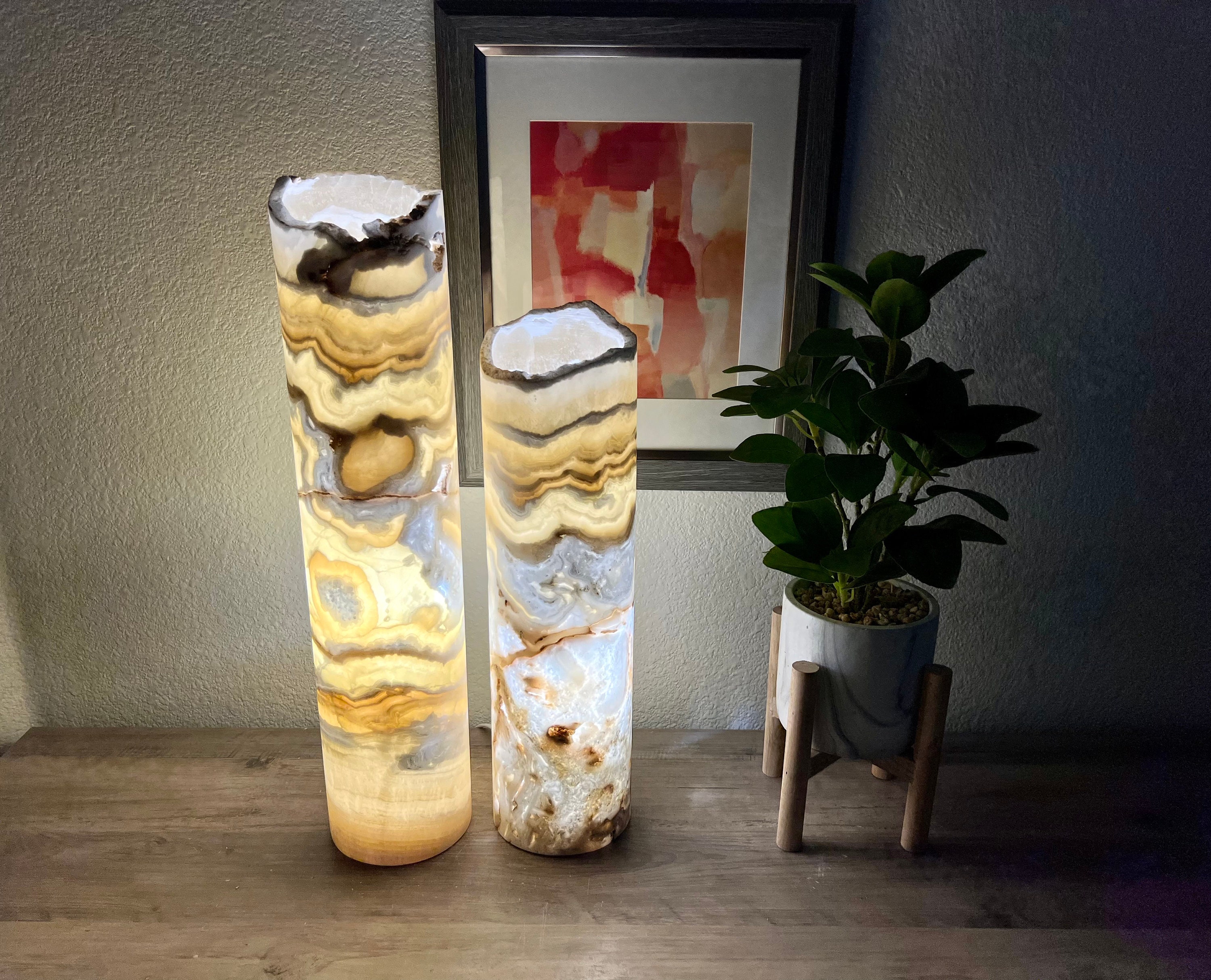 Onyx cheap stone lamps
