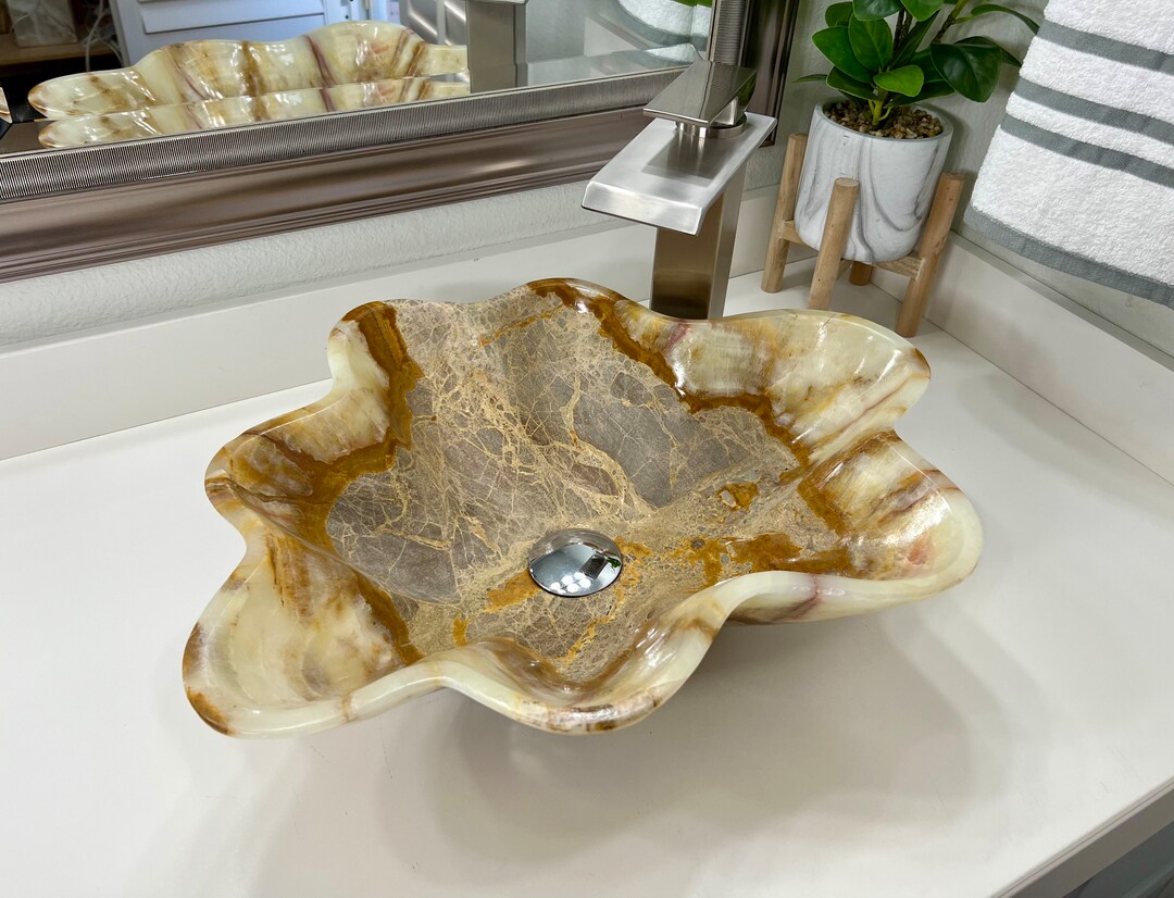 Stone Vessel Sink Onyx Sink Stone Sink Vessel Sink for Bathroom Onyx