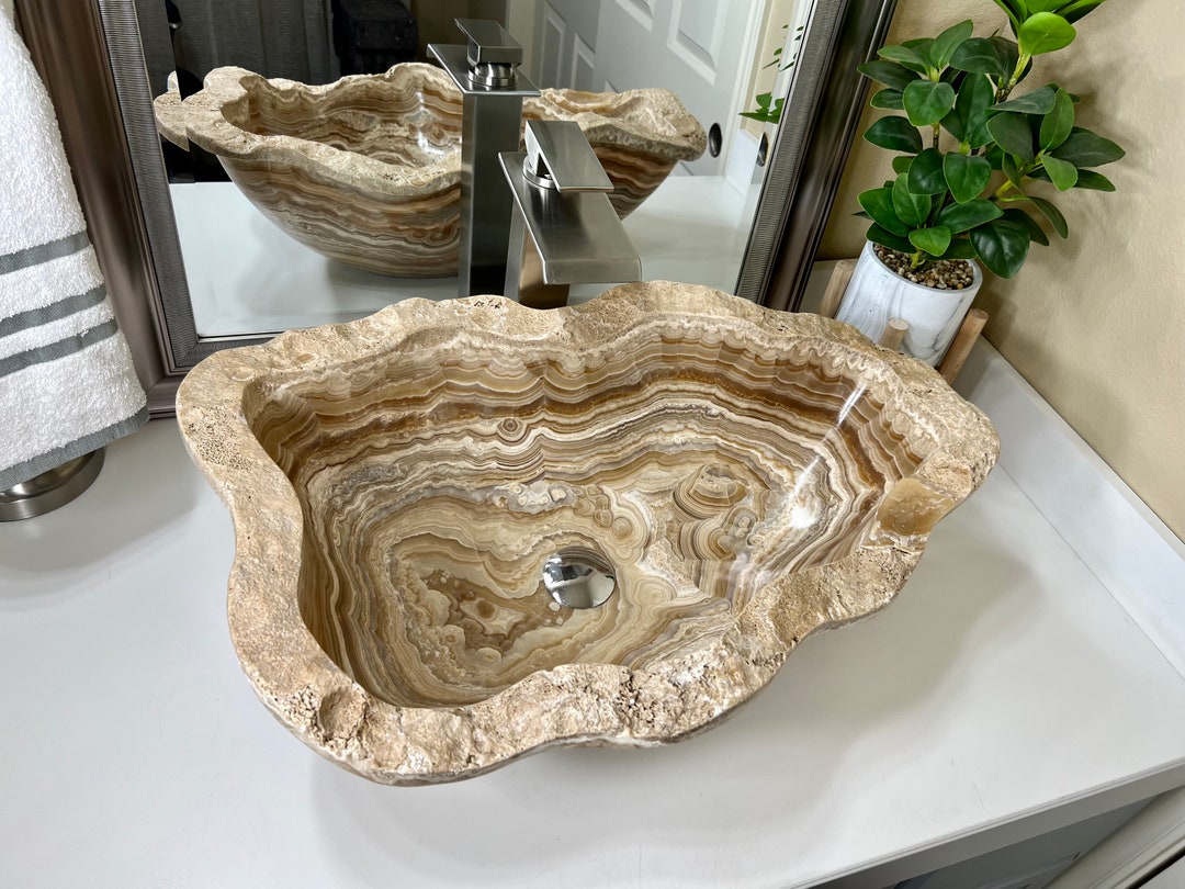Stone Sink Onyx Sink Onyx Vessel Sink Vessel Sink for Bathroom Onyx