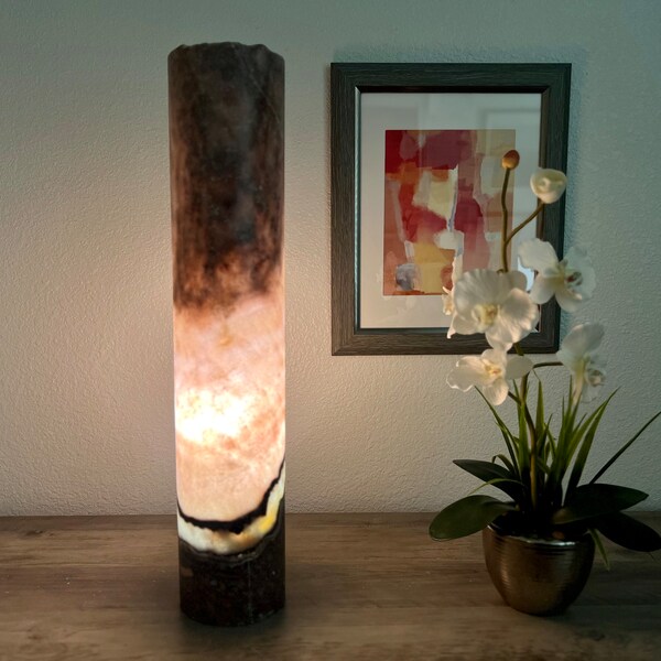 Onyx Lamp - Stone Lamp - Table Lamp - Onyx Light - Onyx Stone Lamp  - Alabaster Lamp - Onyx Table Lamp - Beautiful Lamp - Stone Table Lamp