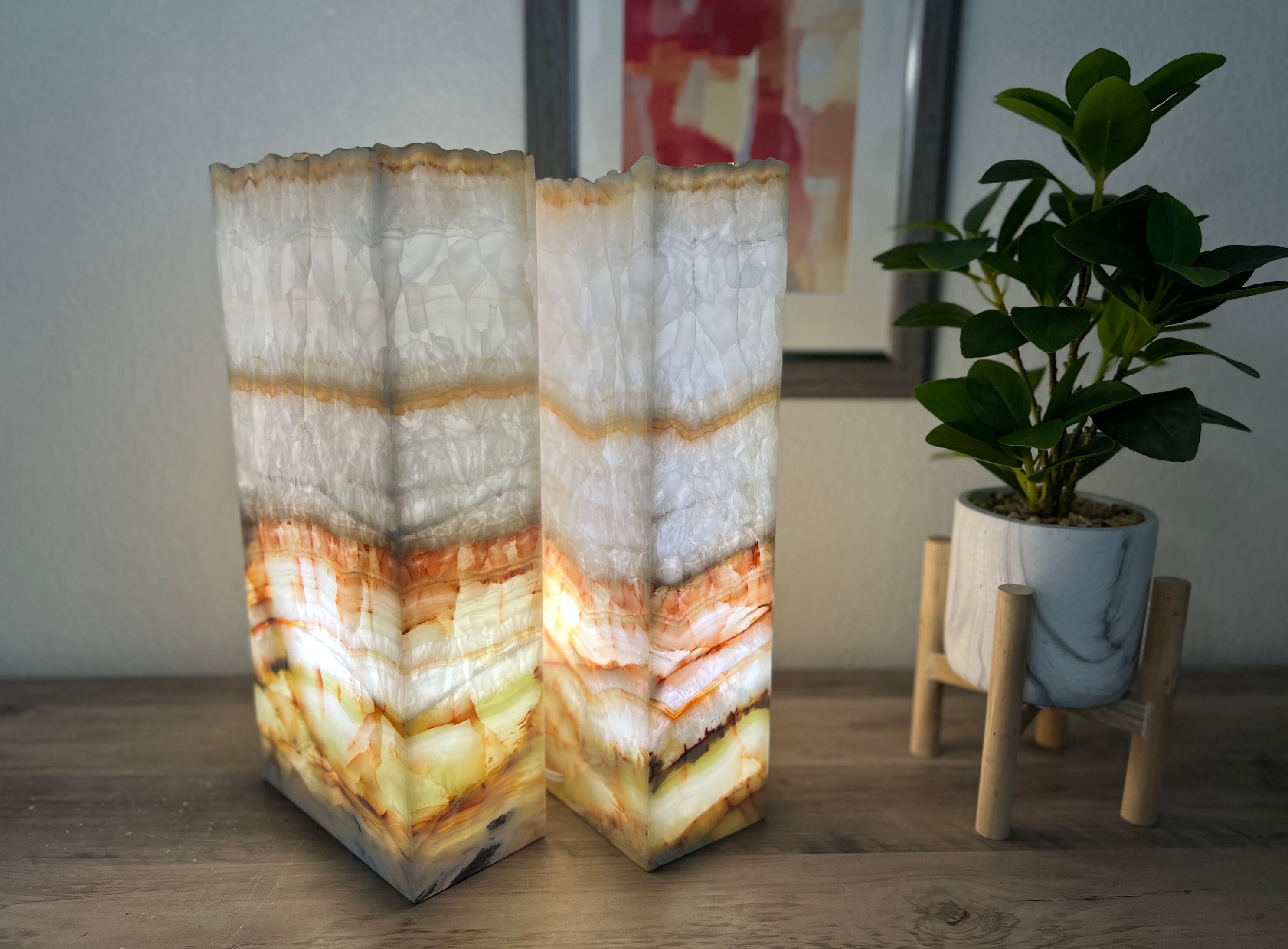 Onyx cheap stone lamps