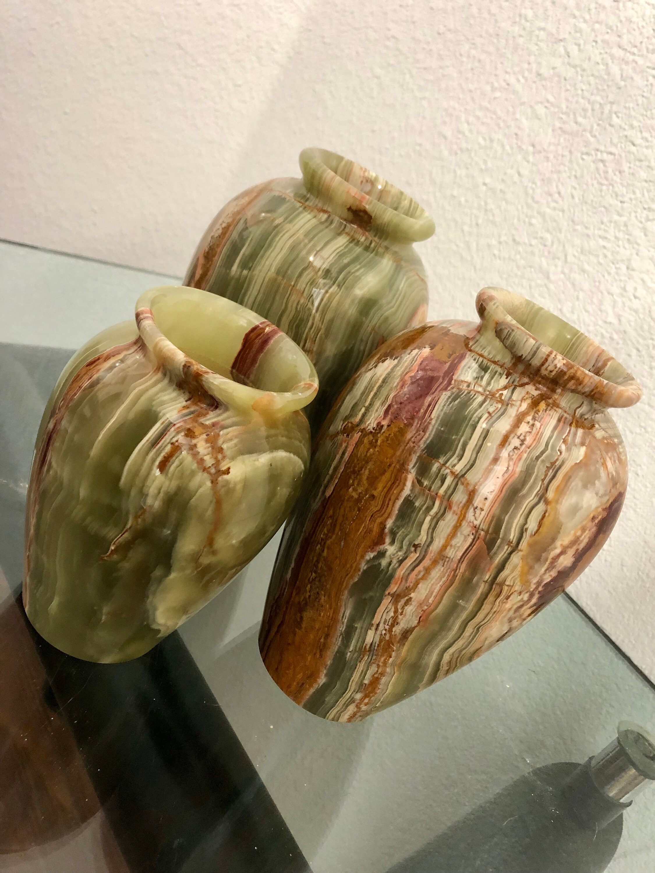 3 Onyx Flower Vases for Home Decoration small Etsy