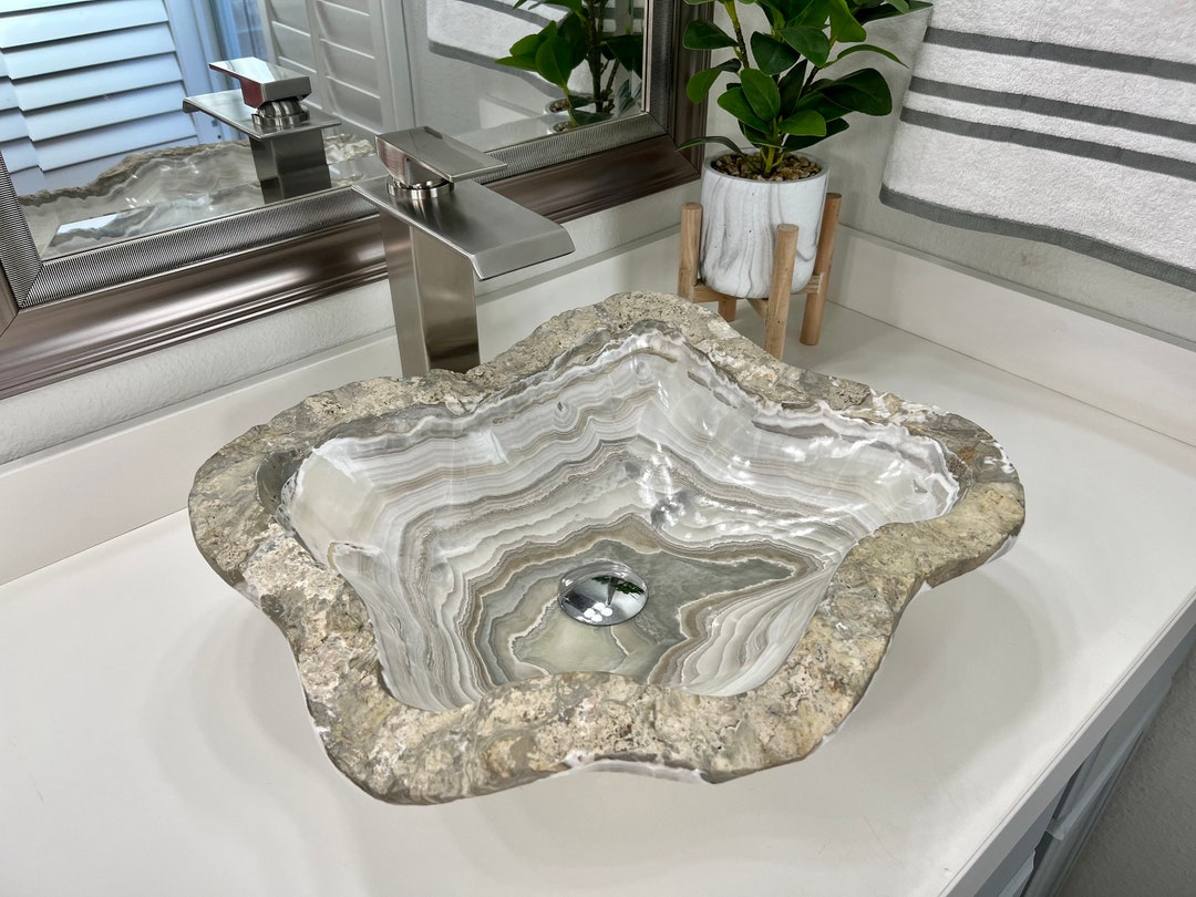 Vessel Sink Onyx Sink Stone Sink Vessel Sink for Bathroom Onyx Stone