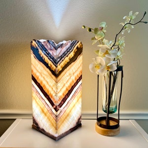 Onyx Lamp | Stone Lamp | Table Lamp | Onyx Light | Onyx Stone Lamp | Decorative Lamp | Nightstand Lamp | Onyx Table Lamp | Beautiful Lamp **