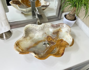 Onyx Sink | Bathroom Sink | Onyx Bowl | Vessel Sink | Vanity Sink | Stone Sink | Stone Vessel Sink | Onyx Vessel Sink | Beautiful Sink