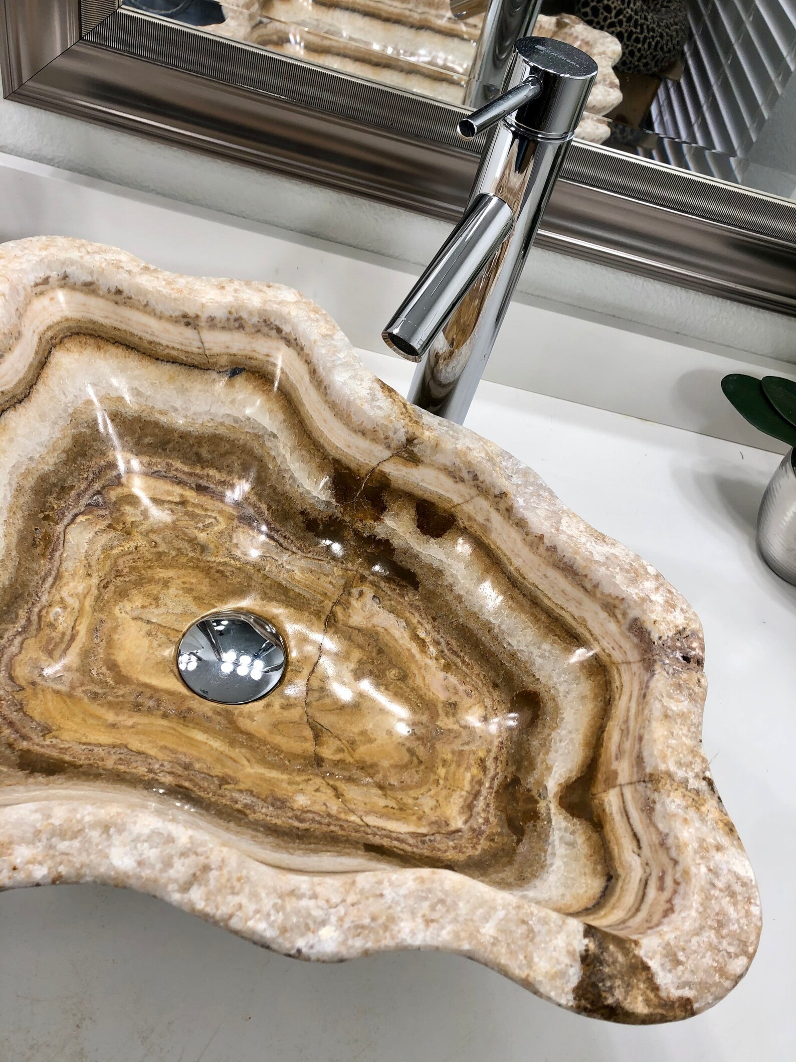 Onyx Stone Sink Modern Natural Stone Bathroom Vessel Sink Etsy