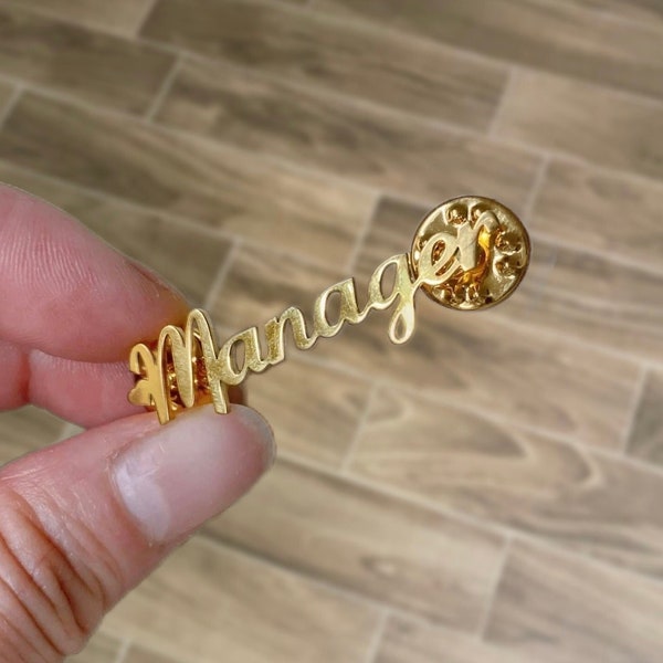 Custom Name Pin, Personalized Name Brooch, 2 Pin Customizable Brooch, Name On Pin, Birthday - Groomsmen Gift