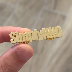 Custom Name Pin, Personalized Name Brooch, 2 Pin Customizable Brooch, Name On Pin, Birthday - Groomsmen Gift
