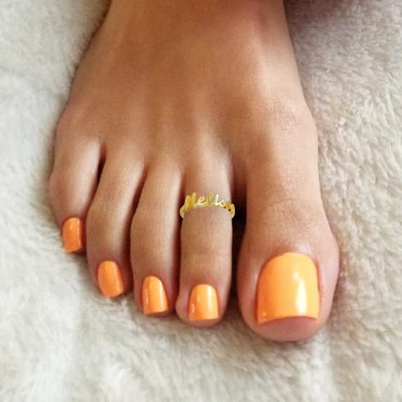 Toe Ring Custom 18K Gold Plated Toe Ring for Women Resizable Etsy