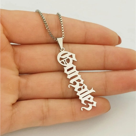 Name plate hotsell necklace etsy