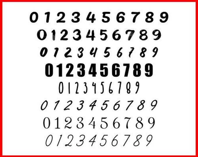 ASSORTED NUMBERS SVG - Bundle (cricut Download) - Etsy