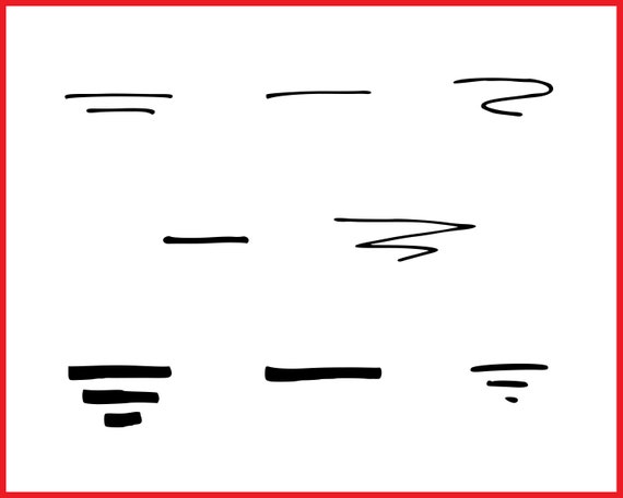 Download Drawn Underlines Svg Element Bundle Cricut Download Etsy