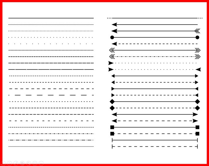 BASIC LINE TYPES Svg - Element Bundle (cricut Download) - Etsy